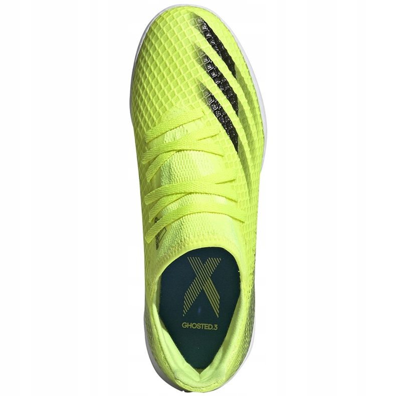 Chaussures de football Adidas X Ghosted.3 In Junior jaune-noir-blanc FW6924 vert 1