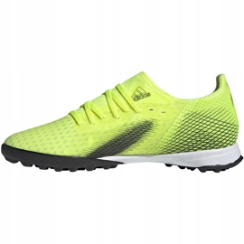 Adidas X Ghosted.3 Tf chaussures de football jaune-noir FW6944 2