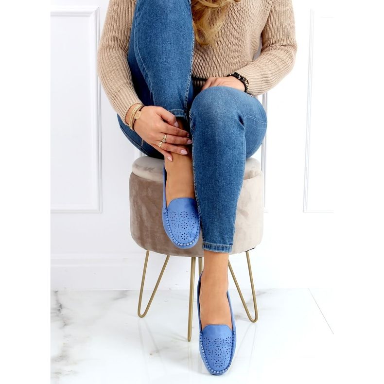 Mocassins ajourés bleus XR-1R6 Bleu 2