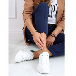 Baskets femme blanches et vertes SC36 BLANC / VERT 3