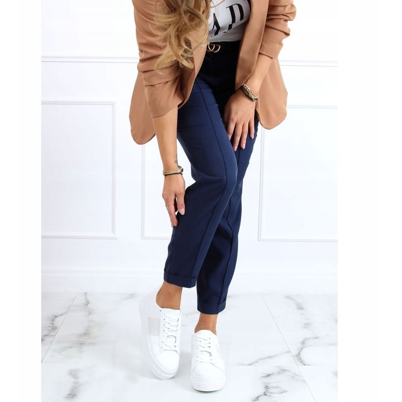 Baskets blanches sur semelle haute LA133P Blanc 1