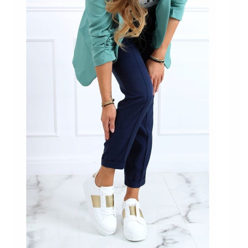 Baskets à semelles hautes blanc et or LA133P Gold blanche d'or 1 Baskets à semelles hautes blanc et or LA133P Gold blanche d'or 1