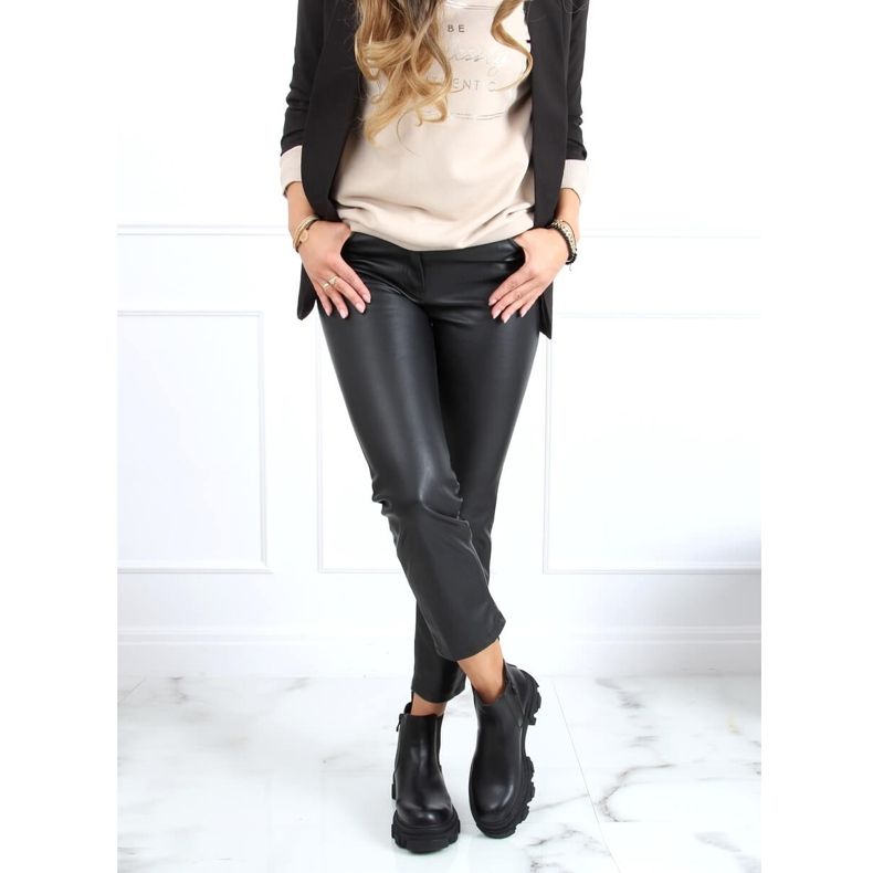 Bottines Chelsea noires à semelle haute noir 888-52 Noir 1