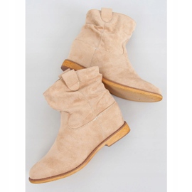 Boots beiges sur un coin caché B0-515 Kaki 3