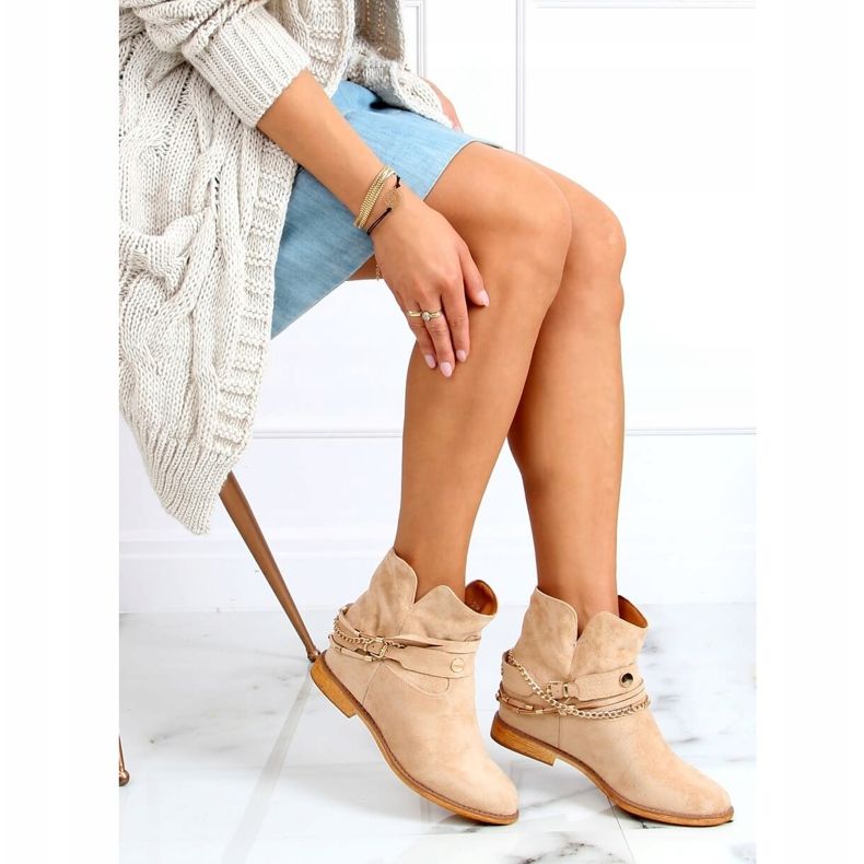 Bottines compensées Beige Hidden B0-516 Kaki 1