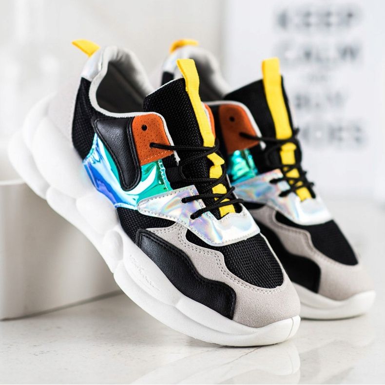 Bestelle Baskets sur la plateforme de mode le noir argent gris multicolore 1