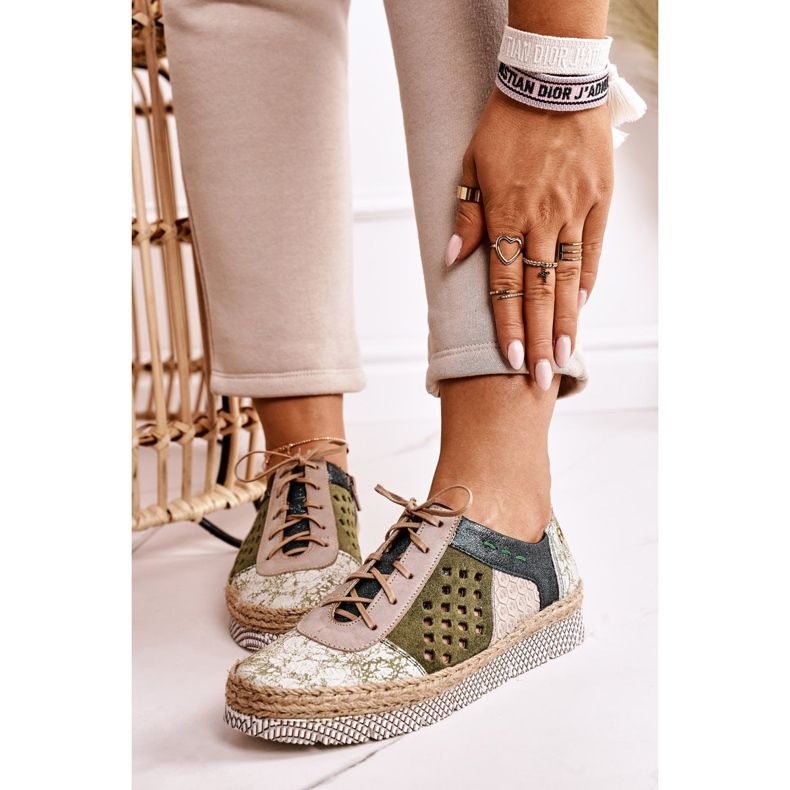 Richelieu Femme Maciejka Cuir Vert 03339-09 1