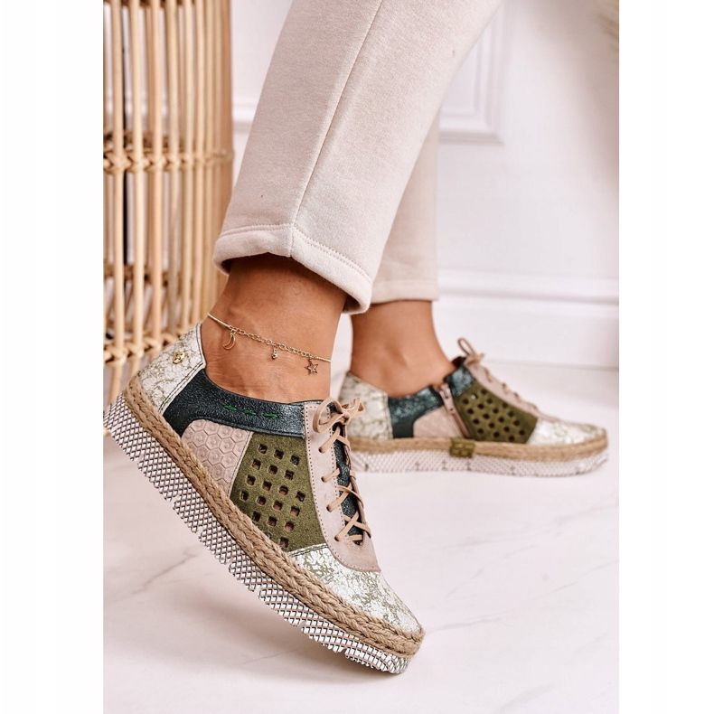 Richelieu Femme Maciejka Cuir Vert 03339-09 2