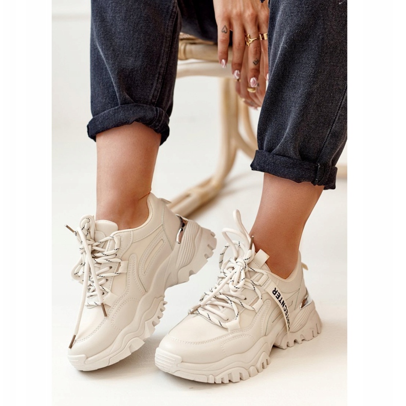 PS1 Baskets Femme On A Massive Sole Beige Chunky 2