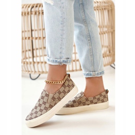 Baskets Logged Femme Slip-On Khaki Challenge beige brun 5