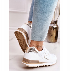 Chaussures de sport femme Sneakers Blanc et Or Last Minute blanche d'or 1