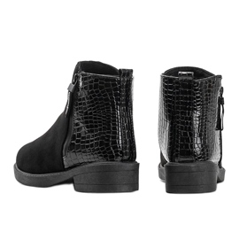 Bottines plates en daim noir Genesario 1