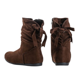 Boots femme daim marron DH26 brun 3