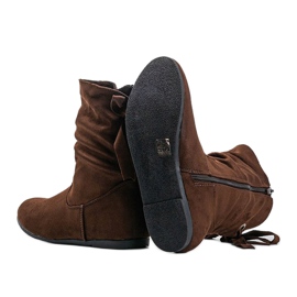 Boots femme daim marron DH26 brun 4
