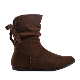 Boots femme daim marron DH26 brun 1
