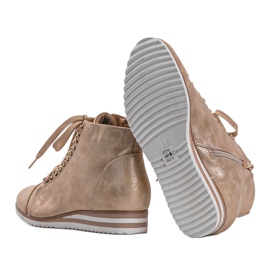 Baskets beiges 15A8617 d'or 4