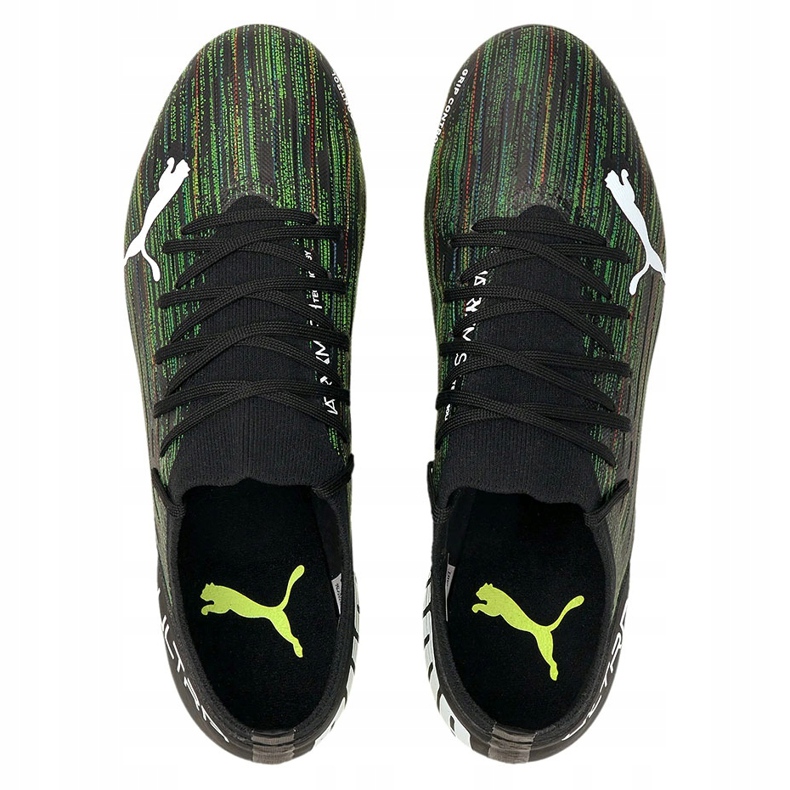 Puma Ultra 3.2 Fg Ag chaussures de football noir-vert 106300 02 1