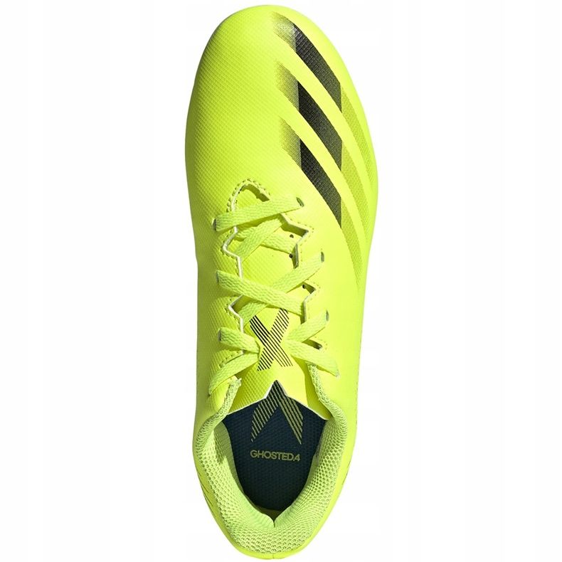 Chaussures de football Adidas X Ghosted.4 FxG Junior jaune-noir-blanc FW6933 1