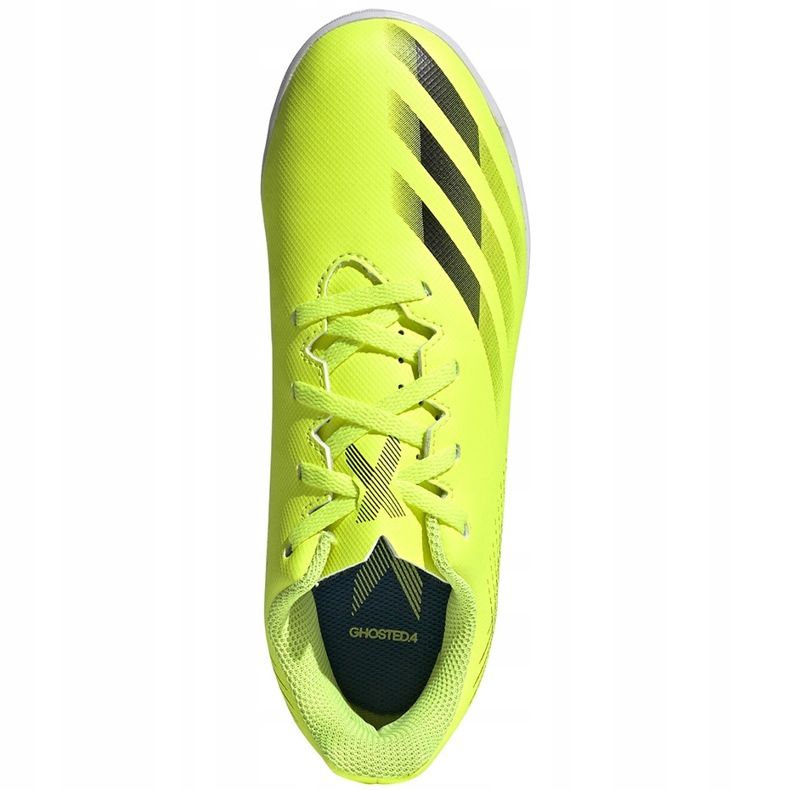 Adidas X Ghosted.4 In Junior chaussures de football jaune-noir-blanc FW6923 1