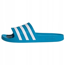 Chaussons Adidas Adilette Aqua bleu FY8047 blanche 1