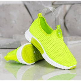 SHELOVET Baskets confortables en textile vert 2