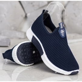 SHELOVET Baskets confortables en textile bleu marin bleu 1