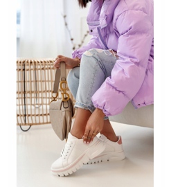PS1 Baskets Femme On The Platform Blanc Rose Riri blanche 8