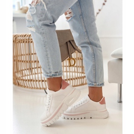 PS1 Baskets Femme On The Platform Blanc Rose Riri blanche 1