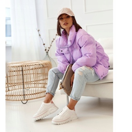 PS1 Baskets Femme On The Platform Blanc Rose Riri blanche 5