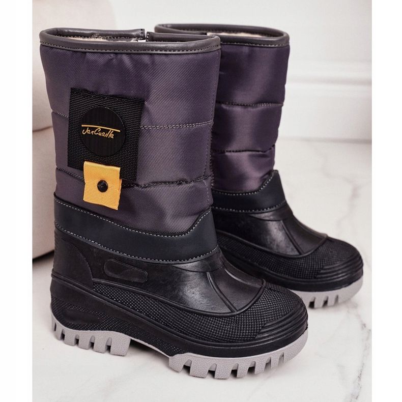 Apawwa Bottes de neige pour enfants réchauffées avec de la fourrure Gris Rubbi violet multicolore 1