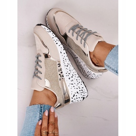 PS1 Baskets compensées pour femmes Doré Avery beige 6
