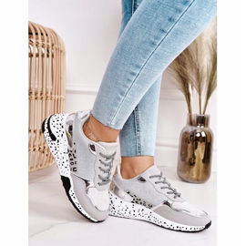 PS1 Baskets compensées pour femmes Argent Avery gris multicolore 4