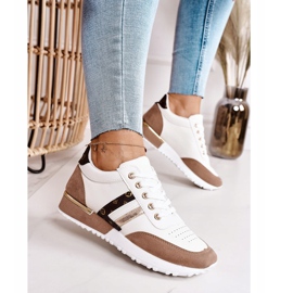 Chaussures de sport femme Sneakers Blanc-Kaki Lifestyle blanche 1