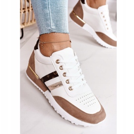 Chaussures de sport femme Sneakers Blanc-Kaki Lifestyle blanche 2