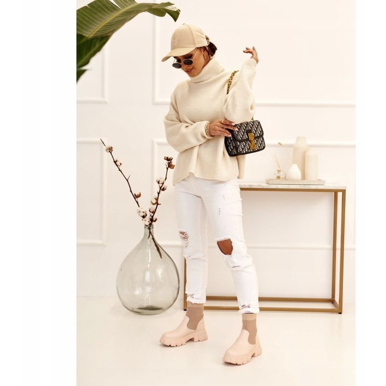 Bottes Chaussettes Femme Workers Beige Stormy brun 1 Bottes Chaussettes Femme Workers Beige Stormy brun 1