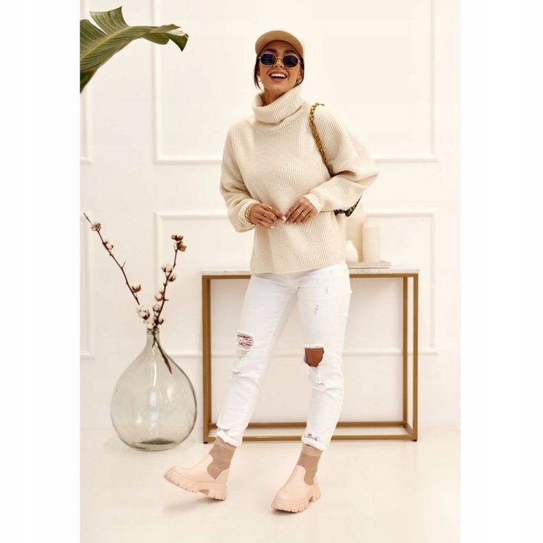 Bottes Chaussettes Femme Workers Beige Stormy brun 2