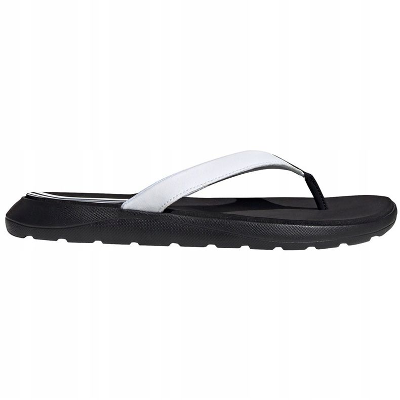 Pantoufles Adidas Comfort Flip Flop EG2065 blanches et noires pour femmes 1