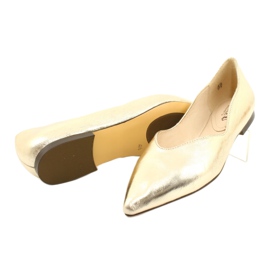 Ballerines lords femme cuir Caprice 24200 Or doré 3