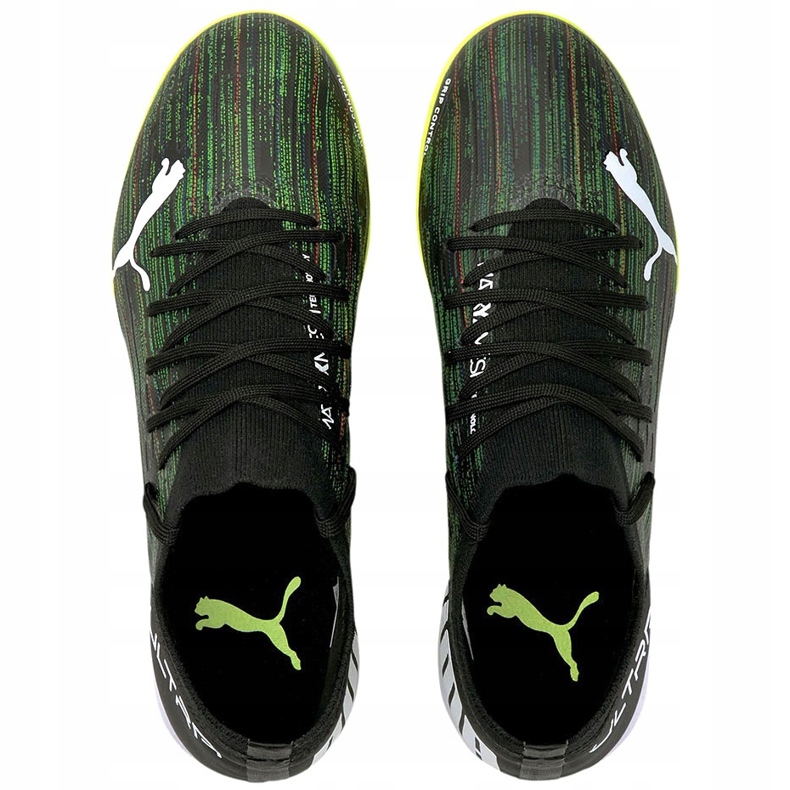 Puma Ultra 3.2 Tt chaussures de football noir-vert 106351 02 1