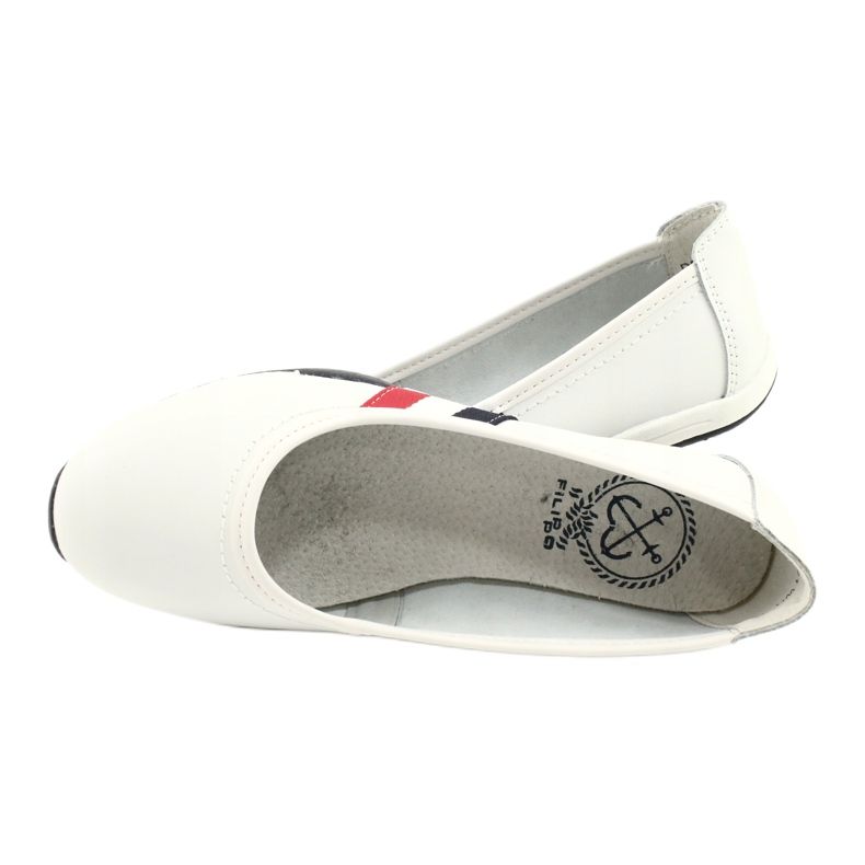 Ballerines de sport pour femmes Filippo DP2063/21 blanche rouge bleu marin 4 Ballerines de sport pour femmes Filippo DP2063/21 blanche rouge bleu marin 4