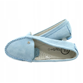 Mocassins femme en cuir Filippo DP2037/22 bleu 5