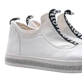 Baskets à enfiler blanches en lycra 1155-Y 4