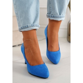 PJ1 Escarpins Classiques On A Bar Daim Bleu Eleanor 2
