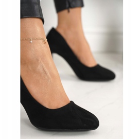 PJ1 Escarpins classiques sur une barre en daim noir Eleanor le noir 2