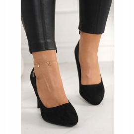 PJ1 Escarpins Classiques On A Bar Daim Noir Eliana le noir 3