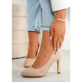 PJ1 Escarpins Classiques On A Bar Daim Beige Eliana 1