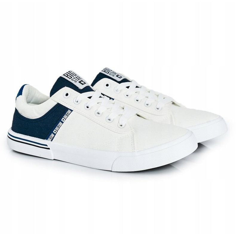 Baskets Homme Big Star FF174136 Blanc et Marine bleu marine 1