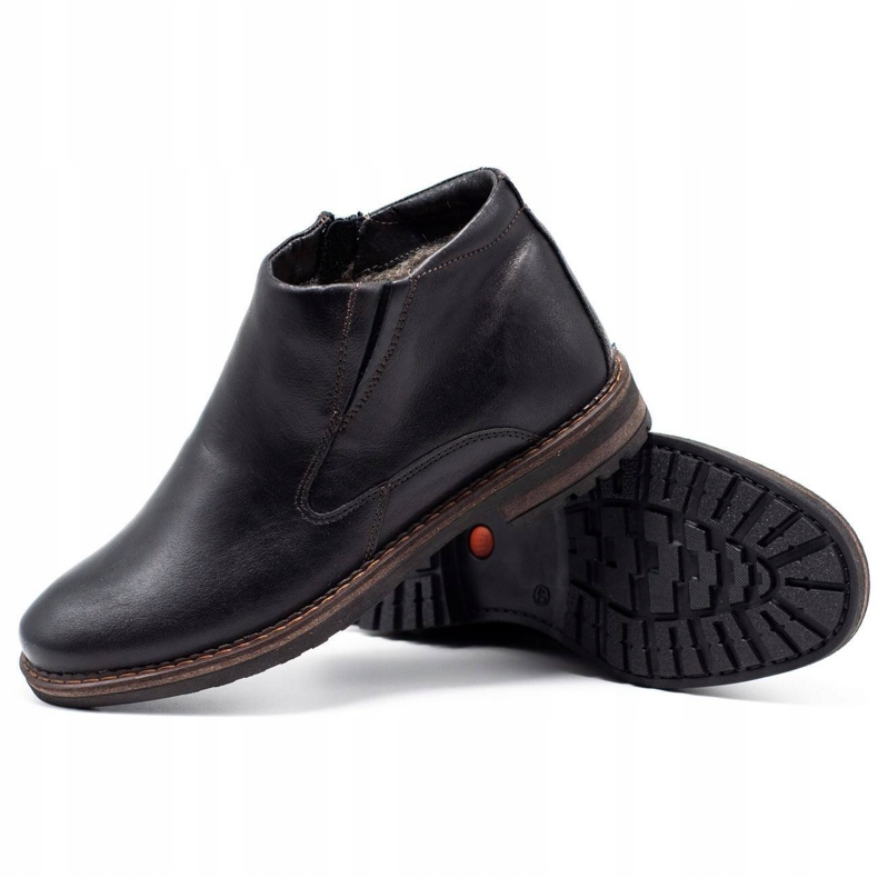 Mario Pala Bottes d'hiver pour hommes noires 293MP brun 1