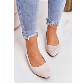 PS1 Délicate Ballerine En Daim Spitz Beige Dermeno 5