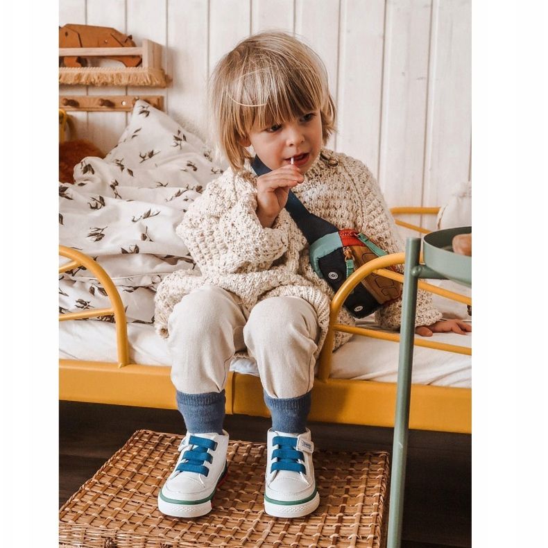 Apawwa Baskets montantes pour enfants Blanc et bleu marine Baxter ['blanc', 'bleu marine'] 2